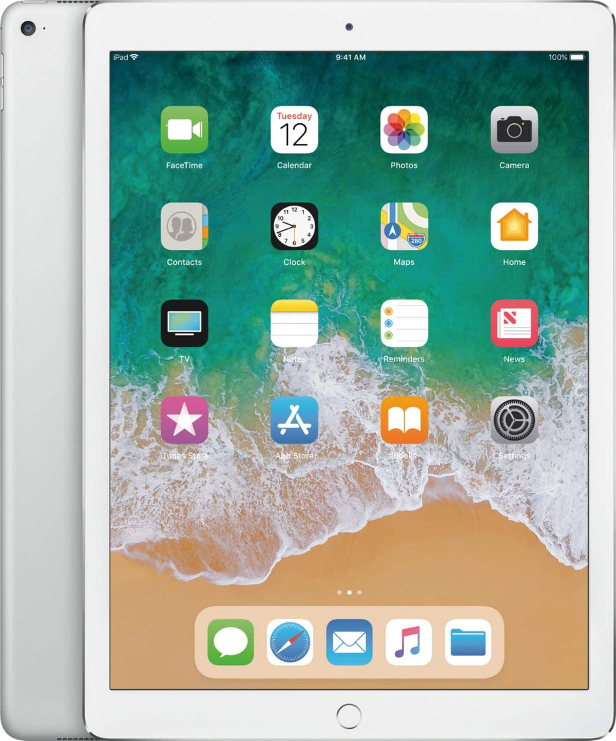 Apple - Geek Squad Certified Refurbished 12.9-Inch iPad Pro with Wi-Fi + Cellular - 128GB - Silver (Unlocked)