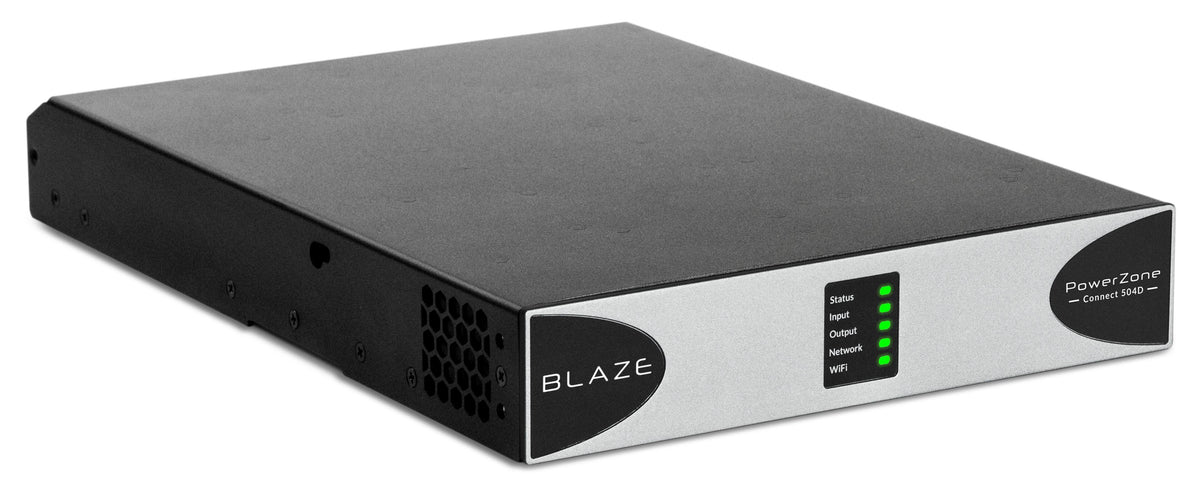 Sonance - Blaze PowerZone Connect 504D – 500 W DSP-enabled Class-D amplifier with 4 channels and Dante (Each) - Black