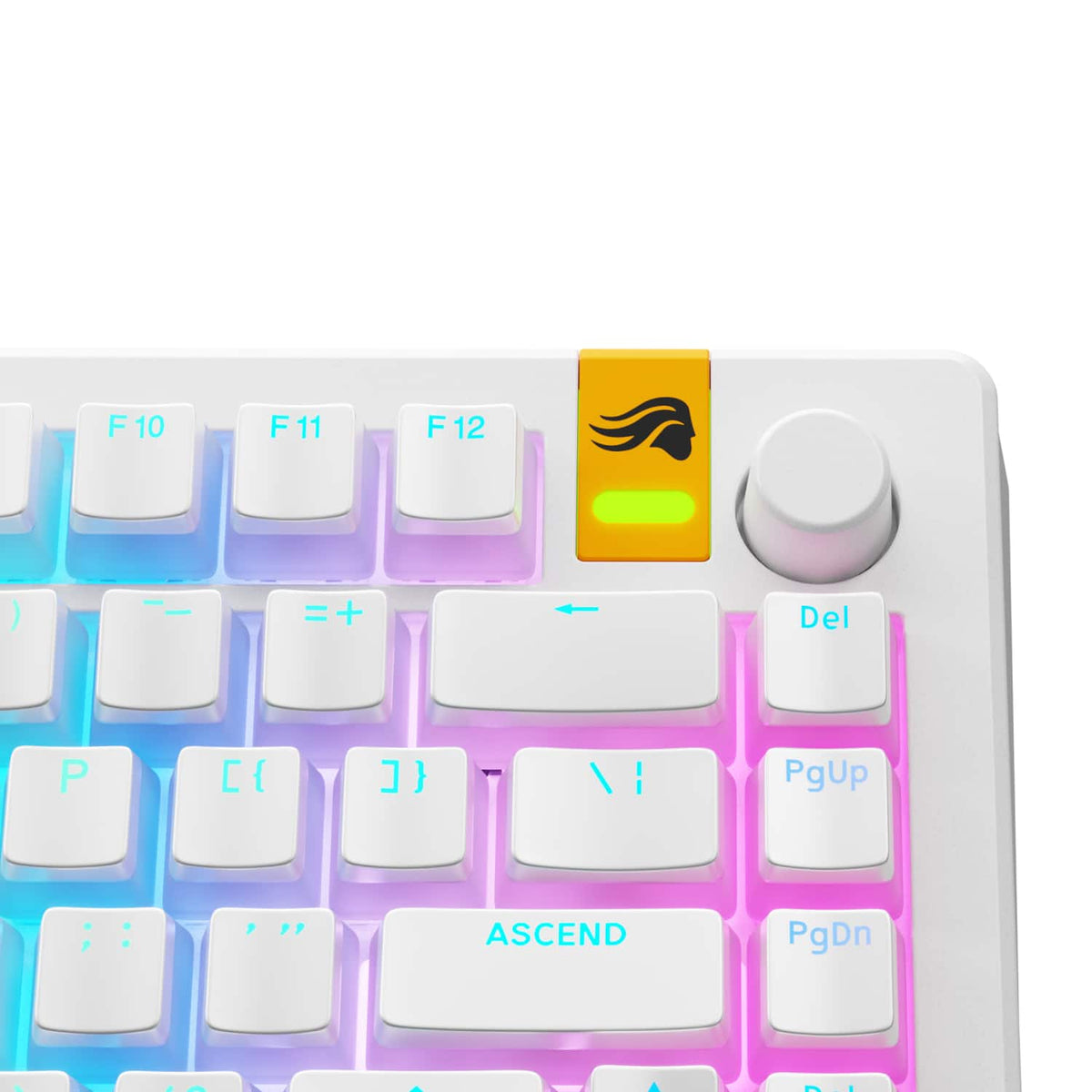 Glorious - Aura V3 Pudding-Style Universal Keycaps for 100% 85% 80% TKL 60% Compact 75% Mechanical Keyboards - White