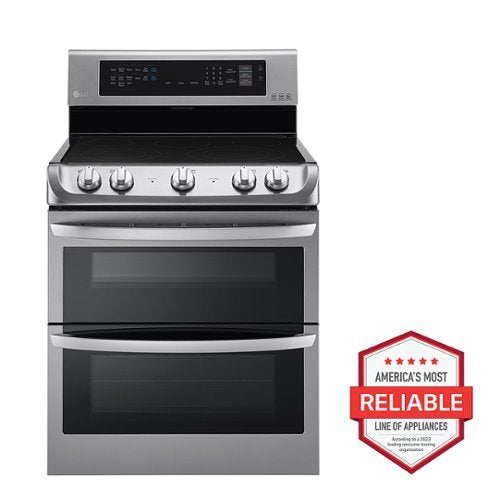 LG - 7.3 Cu. Ft. Freestanding Double Oven Electric Range with EasyClean and ProBake Convection - Stainless Steel