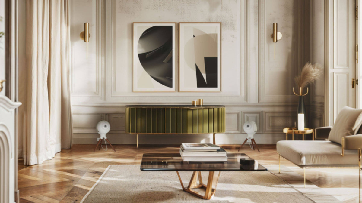 Devialet - Phantom Ultimate 108 dB Wireless Bookshelf Speaker - Light Pearl