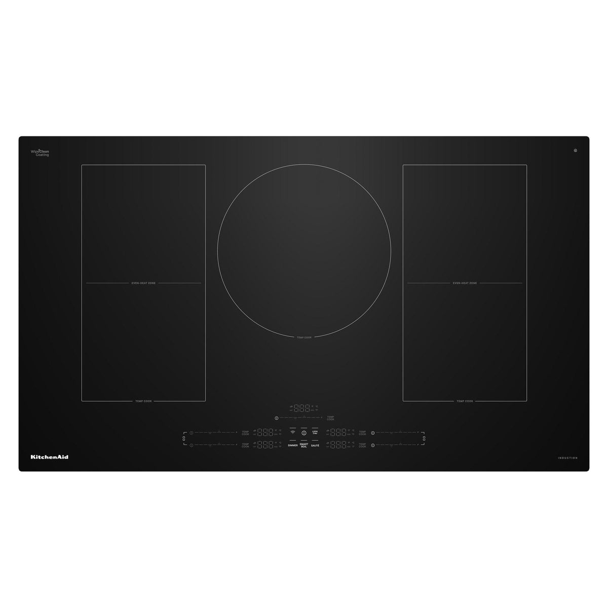 KitchenAid - 36 in. Wide 5 element Electric Induction Cooktop withTemp Cook Induction Technology - Black