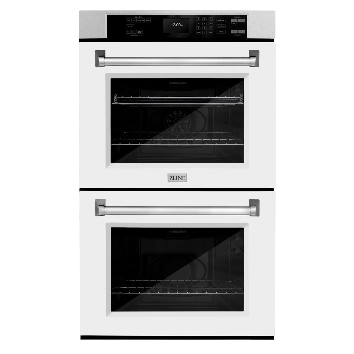 ZLINE - 30 in. Double Wall Oven w/ Air Fry w/ White Matte Doors - Satin Stainless Steel