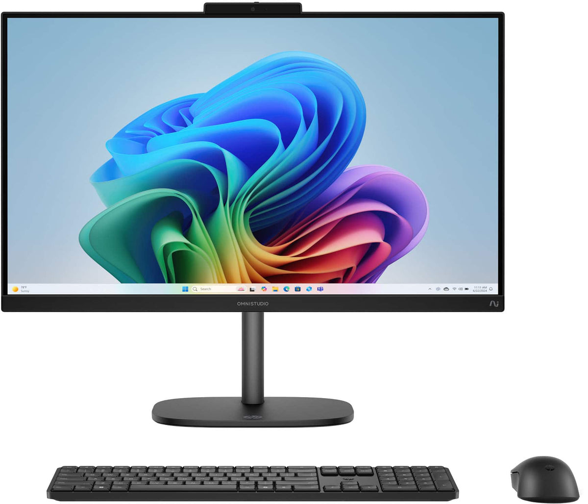 HP - OmniStudio 23.8" Full HD Touchscreen All-in-One w/ Adjustable Height - AMD Ryzen AI 5 - 16GB RAM - 512GB SSD - Copilot+ - Jet Black
