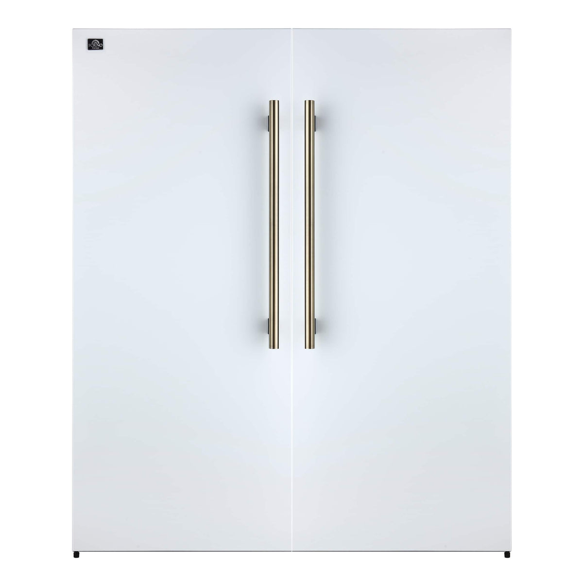 Forno Appliances - Maderno 27.2 Cu. Ft. Side-by-Side Convertible Refrigerator with Decorative Grill Trim - White