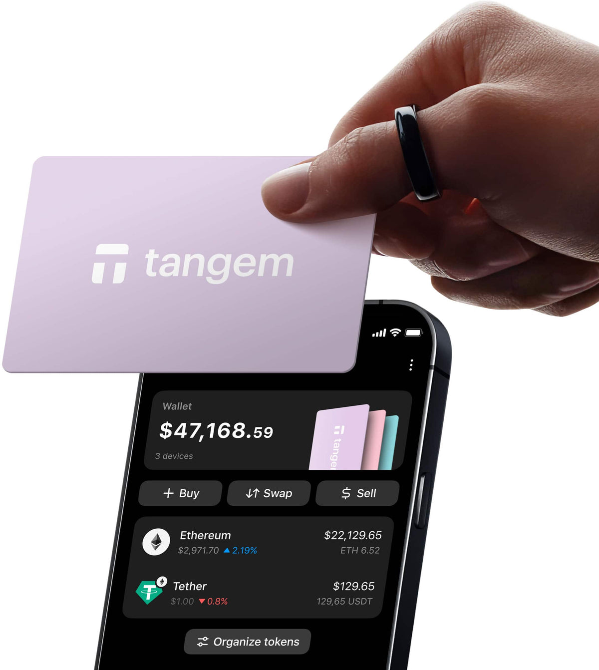 Tangem - Wallet Blush Sky - 3 pack - Multicolor