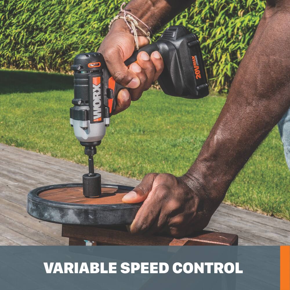 WORX - WX291L 20V PowerShare Cordless Impact Driver - Black