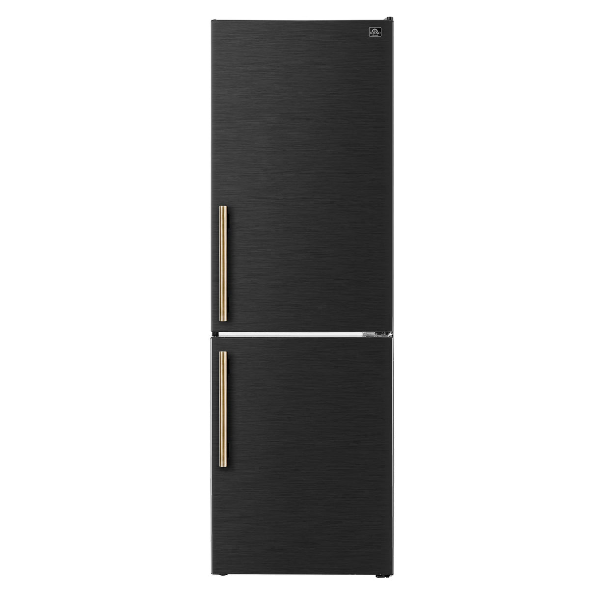 Forno Appliances - Custodia 10.3 Cu. Ft. 24" Counter-Depth Bottom Freezer Refrigerator with Right-Hinge Door and Total No Frost - Black