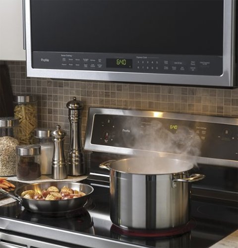 GE Profile - 2.1 Cu. Ft. Over-the-Range Microwave with Sensor Cooking and Chef Connect - Stainless Steel