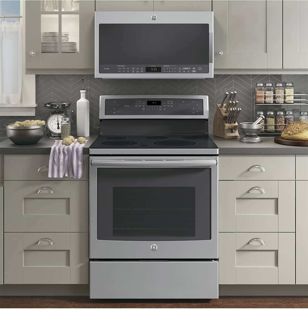 GE Profile - 2.1 Cu. Ft. Over-the-Range Microwave with Sensor Cooking and Chef Connect - Stainless Steel