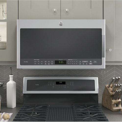 GE Profile - 2.1 Cu. Ft. Over-the-Range Microwave with Sensor Cooking and Chef Connect - Stainless Steel