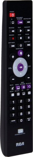 RCA - 3-Device Backlit Universal Remote - Black