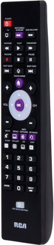 RCA - 3-Device Backlit Universal Remote - Black