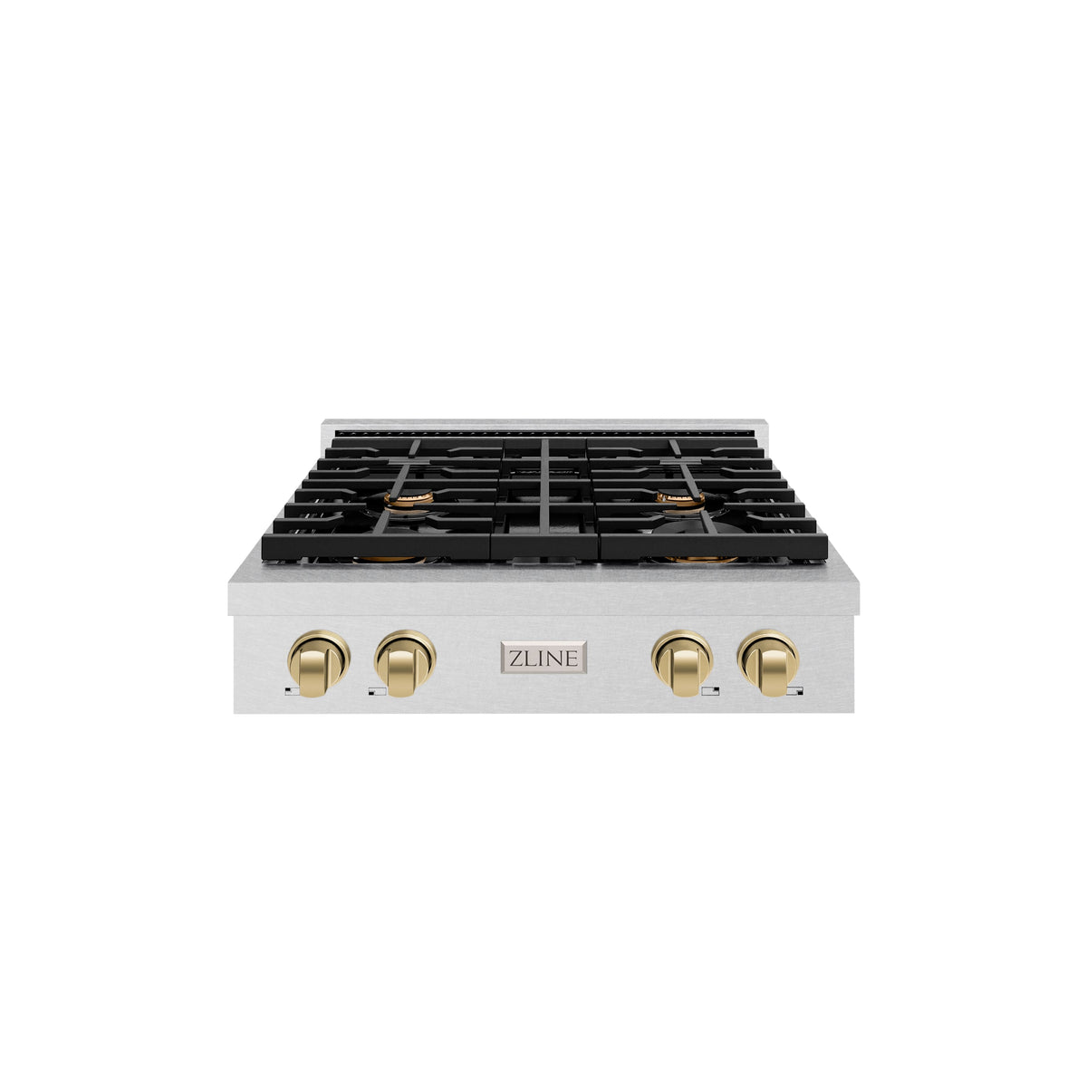 ZLINE - 30 in. Wide 4 Burner AutographParamount Gas Rangetop with Bronze Accents (SRTSZ-30-CB) - Stainless Steel
