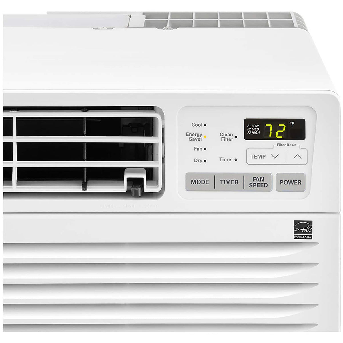 LG - 450 Sq. Ft. 10,000 BTU 230V Through-the-Wall Air Conditioner with 11,200 BTU Supplemental Heat Function - White