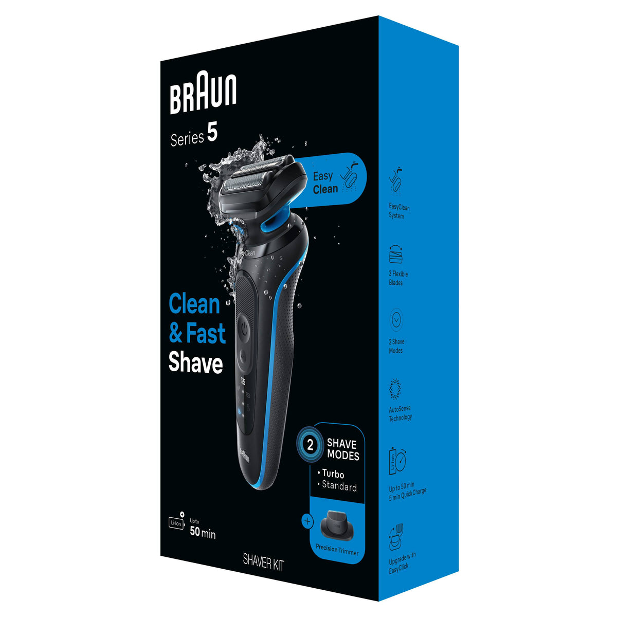 Braun - Series 5 Wet/Dry Electric Shaver - Blue