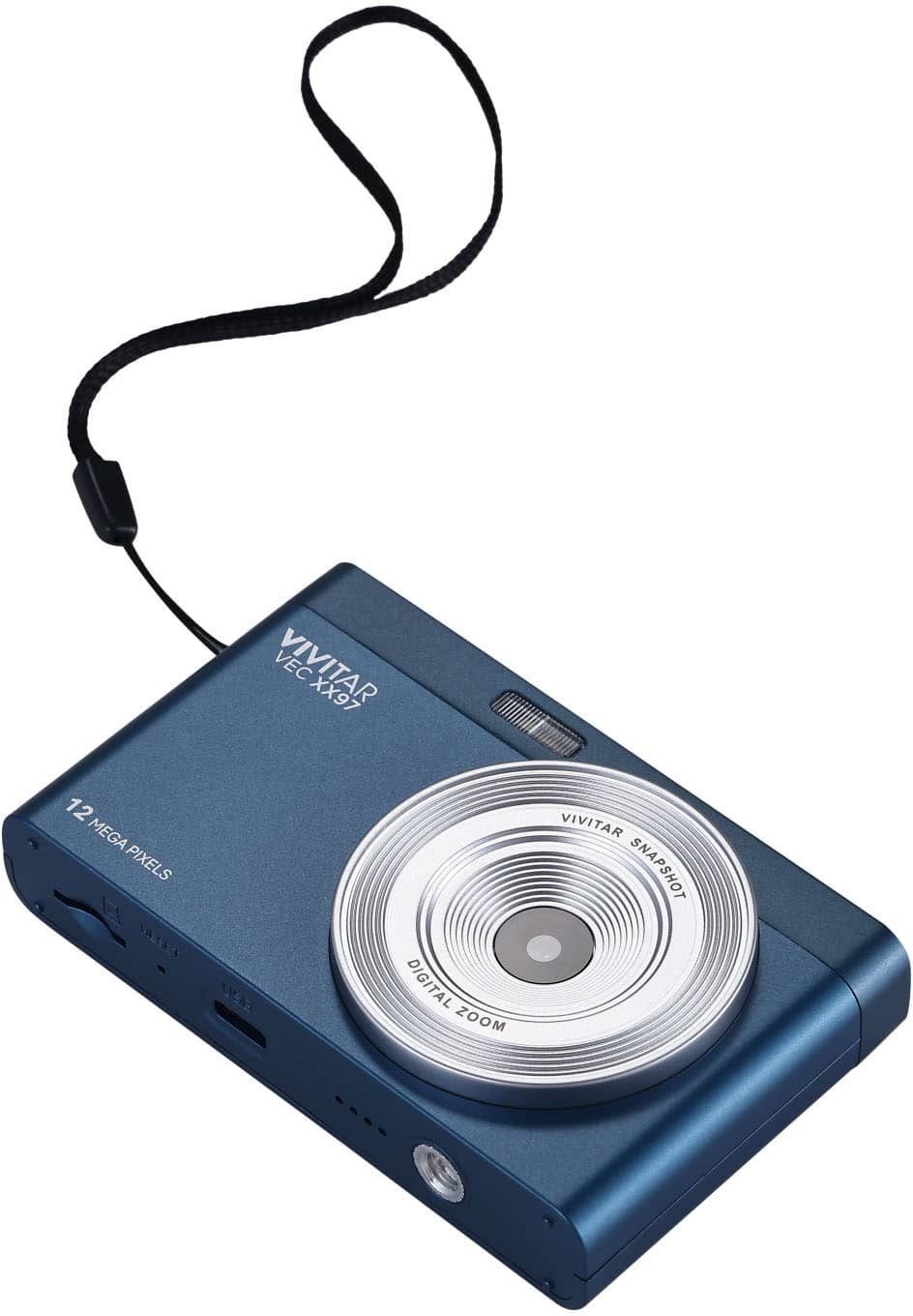 Vivitar - Full HD 1080P Point and Shoot Digital Camera - Navy Blue