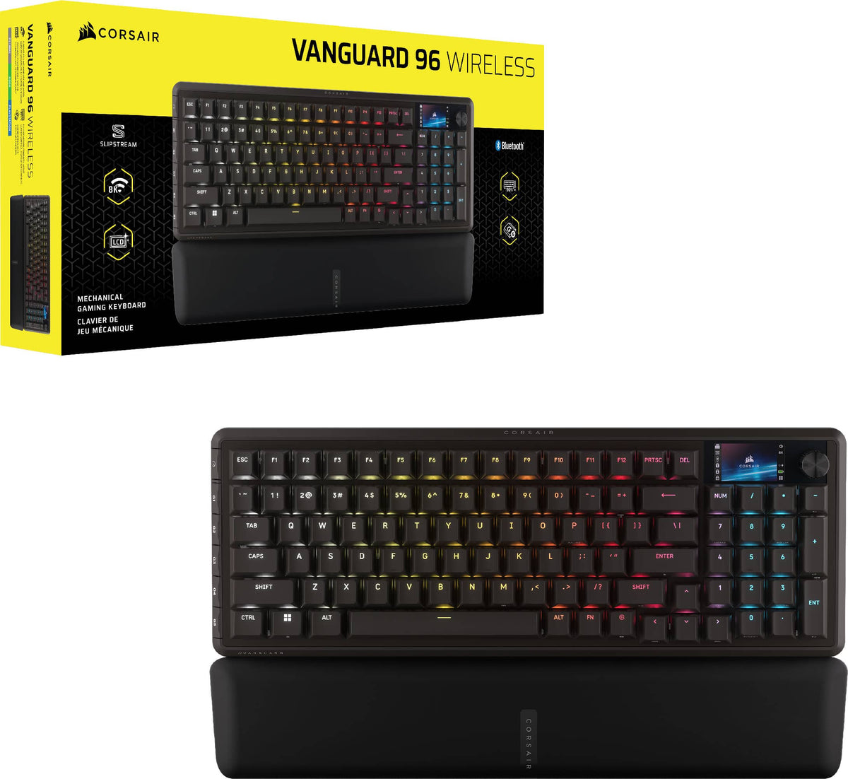 CORSAIR - VANGUARD 96 WIRELESS Mechanical Gaming Keyboard for PC - Black