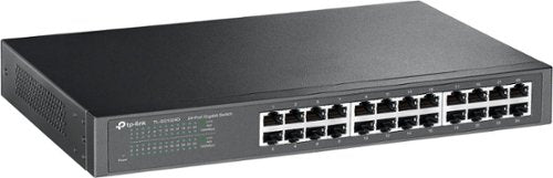 TP-Link - 24-Port 10/100/1000 Mbps Gigabit Ethernet Switch - Gray