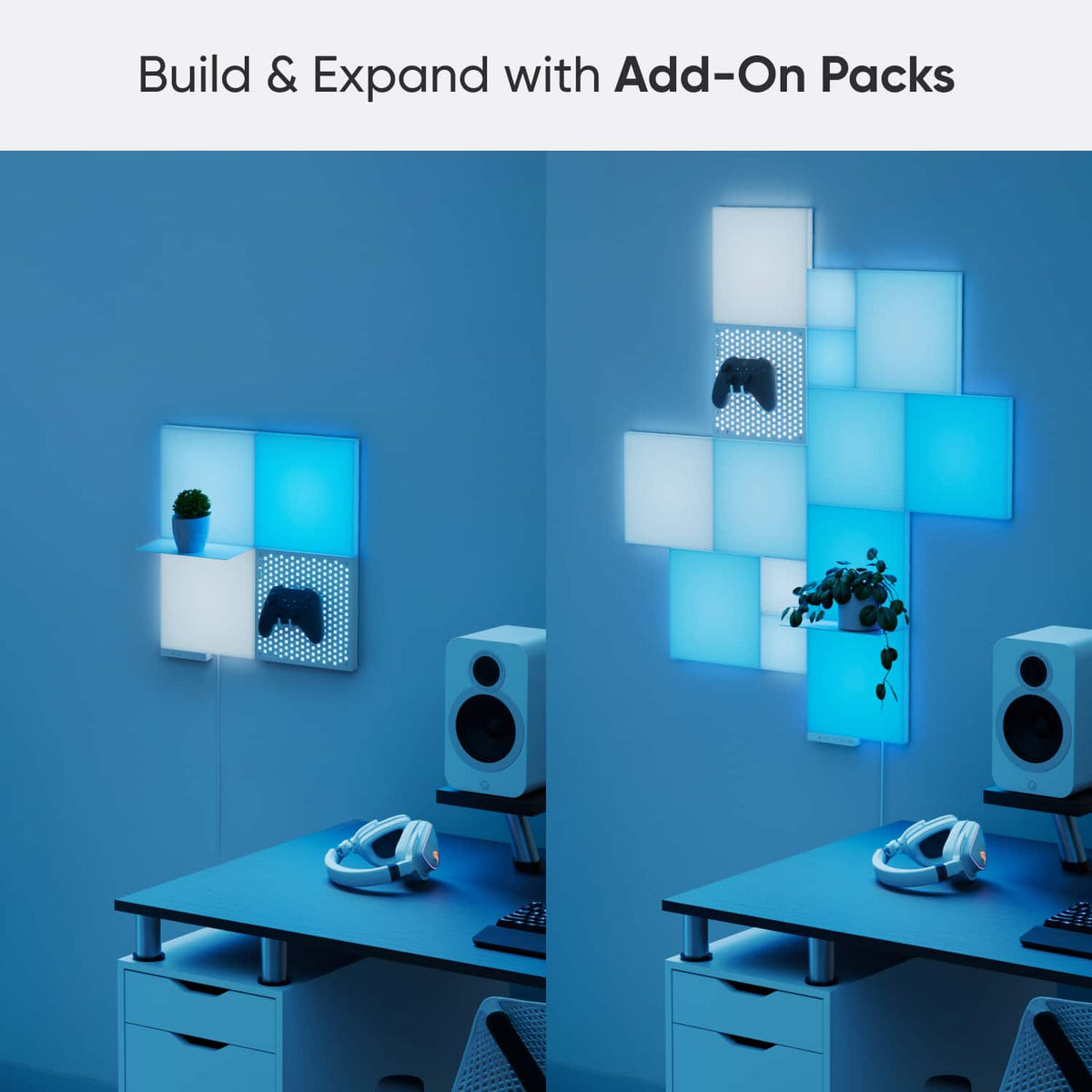 Nanoleaf - Blocks Combo Smarter Kit - Smart LED Wall Light Panels - Multicolor