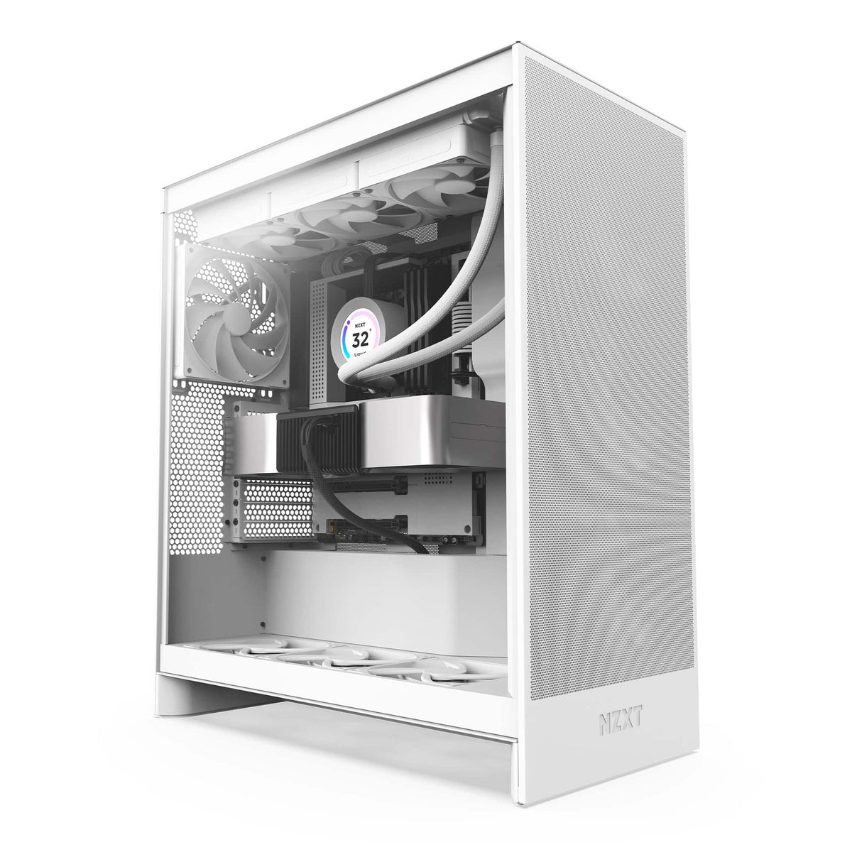 NZXT - H7 Flow 2024 Mid-Tower ATX PC Case - White
