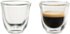 De'Longhi - 3 oz Espresso Double Wall Thermal Glasses - Set of 2 - Glass/Transparent