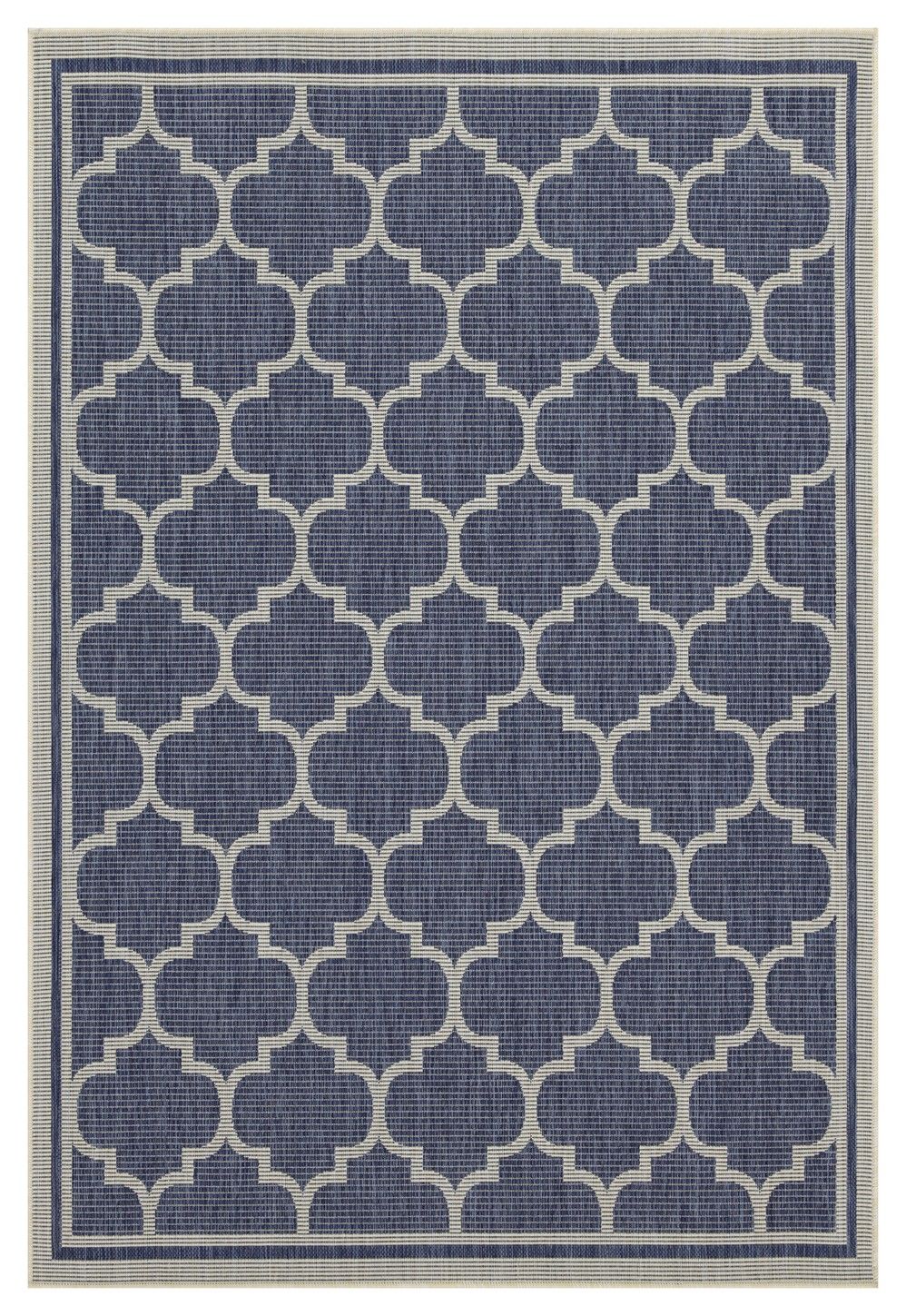 Sunshine - 5'3" X 7'3" Indoor, Outdoor Area Rug Polypropylene - Blue