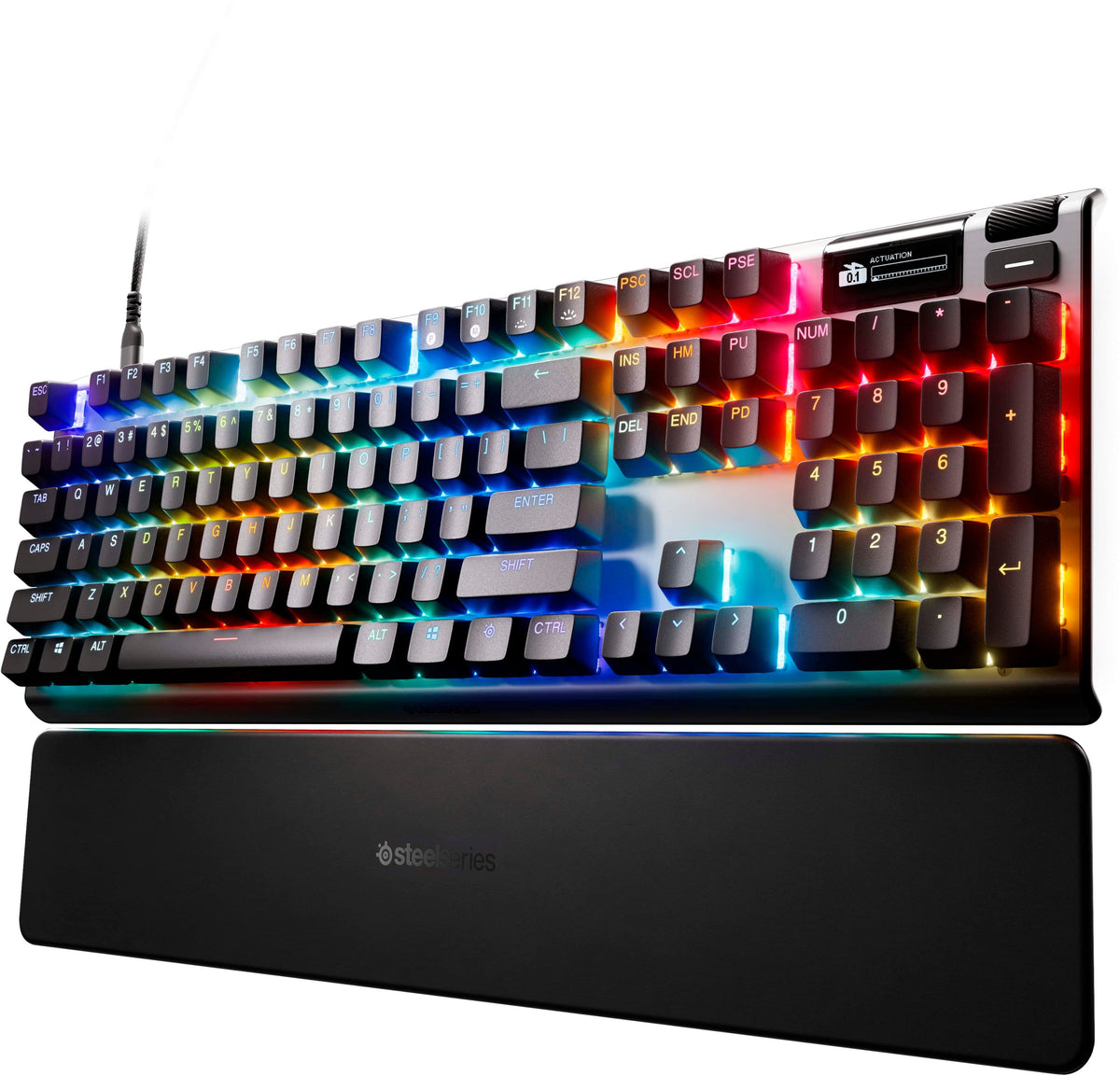 SteelSeries - Apex Pro Gen 3 Full Size Wired Mechanical OmniPoint Adjustable Gaming Keyboard with Rapid Tap - Black