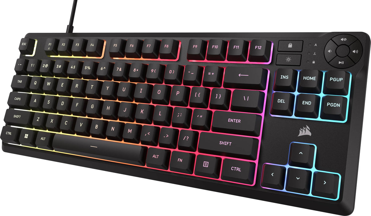 CORSAIR - K55 CORE TKL RGB Gaming Keyboard – 8-Zone RGB – Tenkeyless - Black