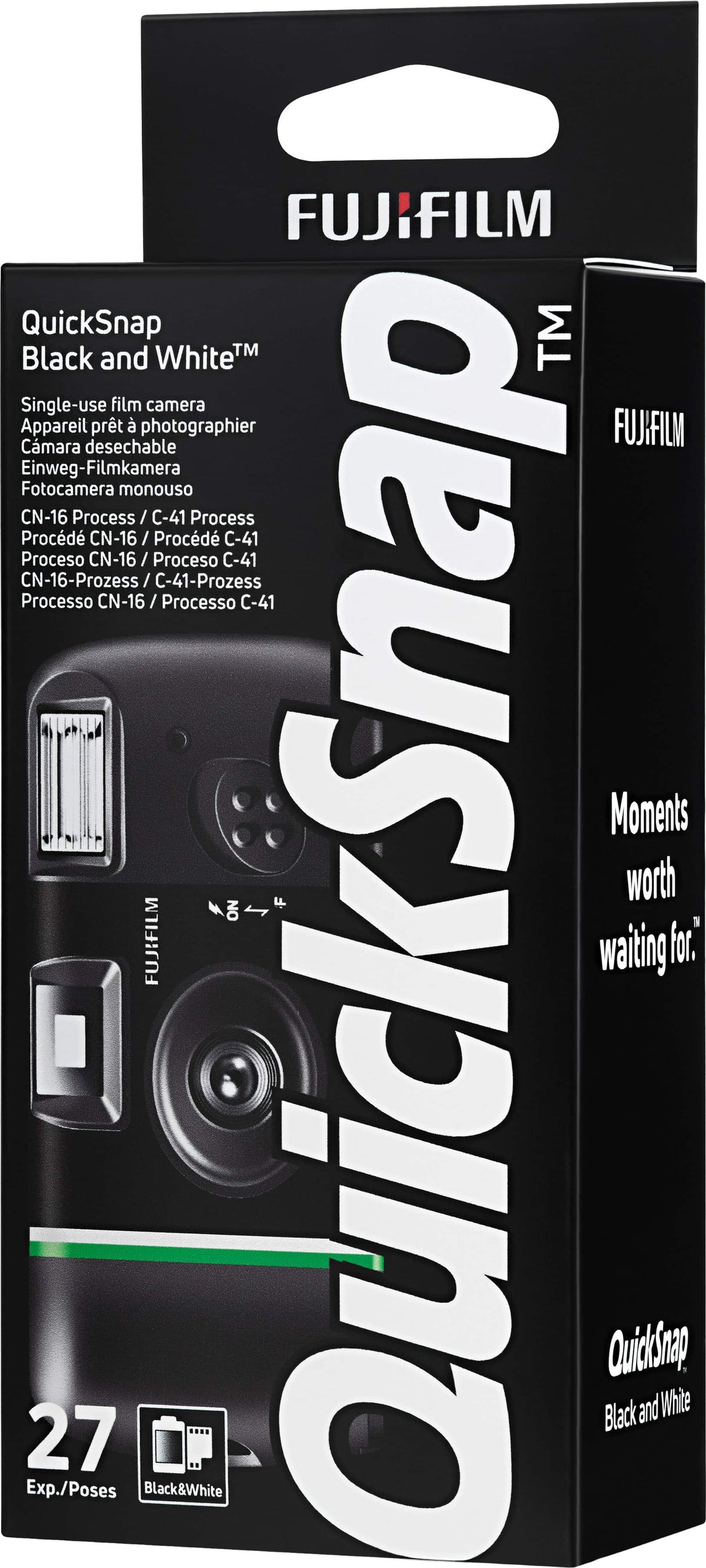 Fujifilm - QuickSnap and White Single-Use Camera - Black
