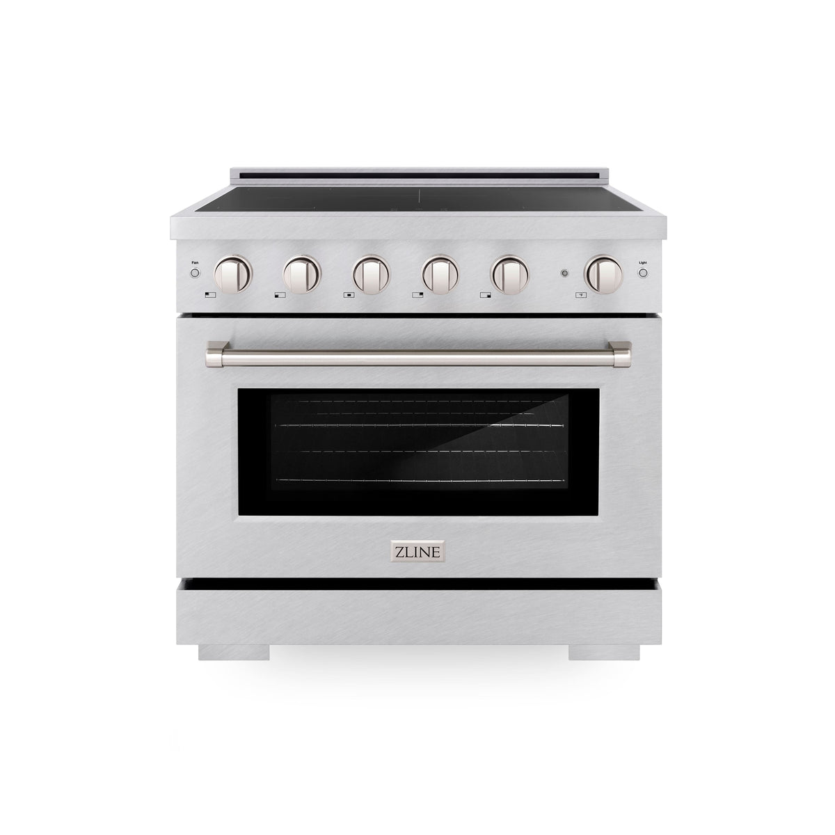 ZLINE - 36 in. Wide 5 Elements 5.2 cu. ft. Paramount Freestanding Induction Range with Electric Oven - Satin Stainless Steel