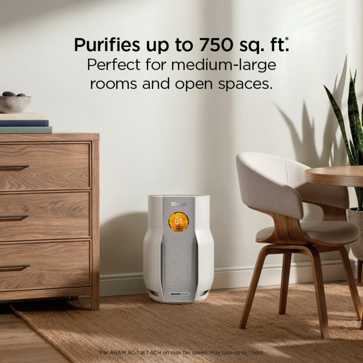 Shark - BreatheClear Air Purifier with NeverChange, 750 sqft - Dove