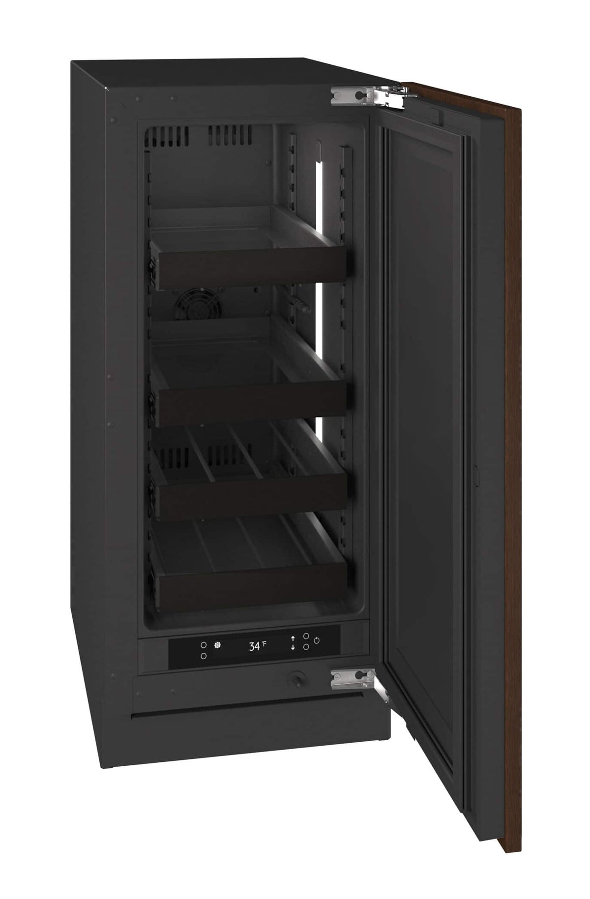 U-Line - 15"W. 2.8Cu.Ft. Built-In Beverage Center - Panel Ready - Integrated Solid