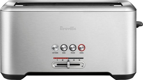 Breville - the 'A Bit More 4-Slice Long-Slot Toaster - Stainless Steel
