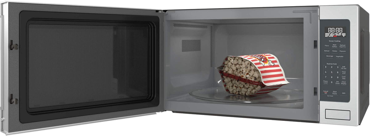 GE Profile - 2.2 Cu. Ft. Countertop Microwave with Sensor Cooking and Scan to Cook Technology - Stainless Steel