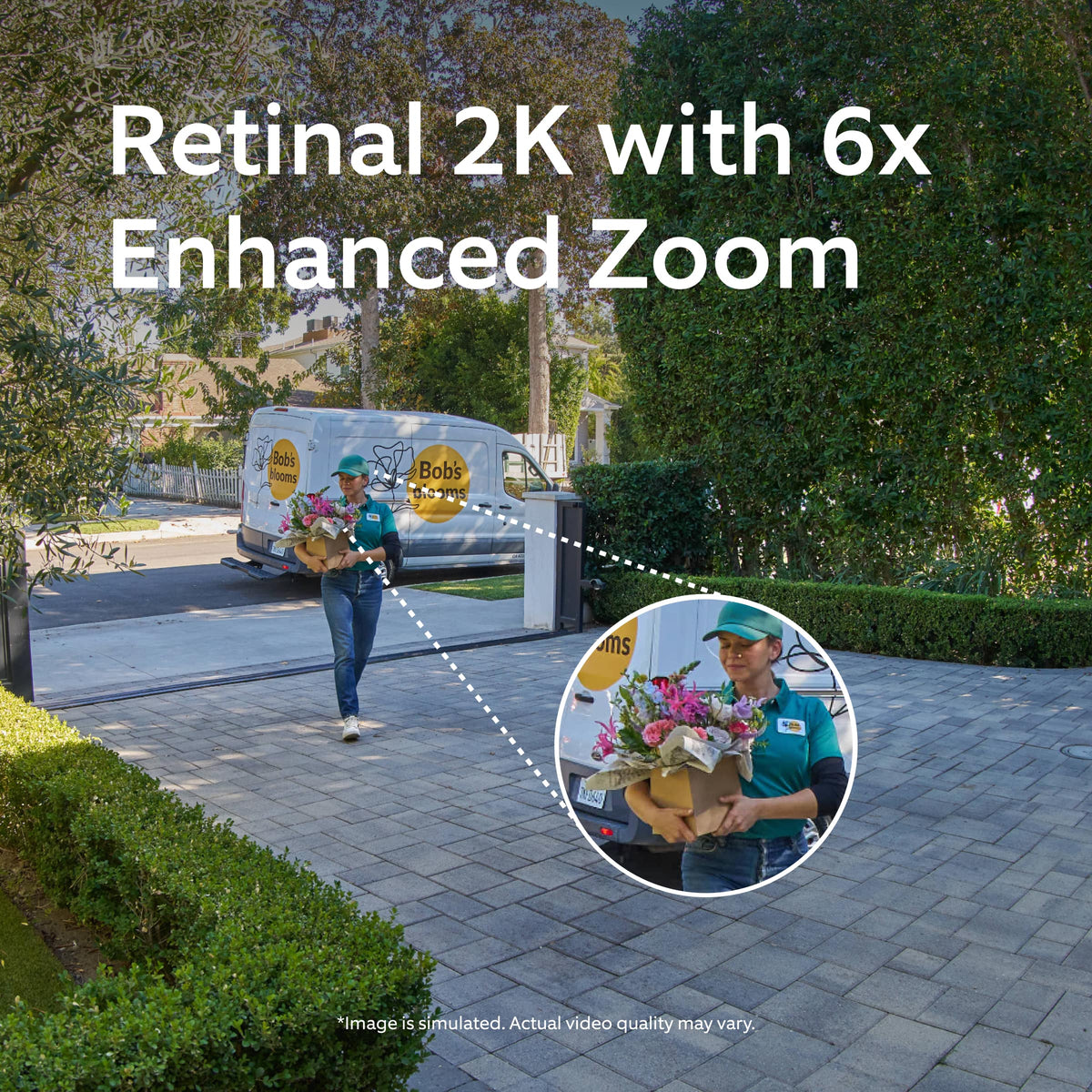 Ring - Outdoor Cam 2K, Battery - Wide-Angle Retinal 2K Video, 6x Enhanced Zoom, Night Vision (2 pack) - White/Black