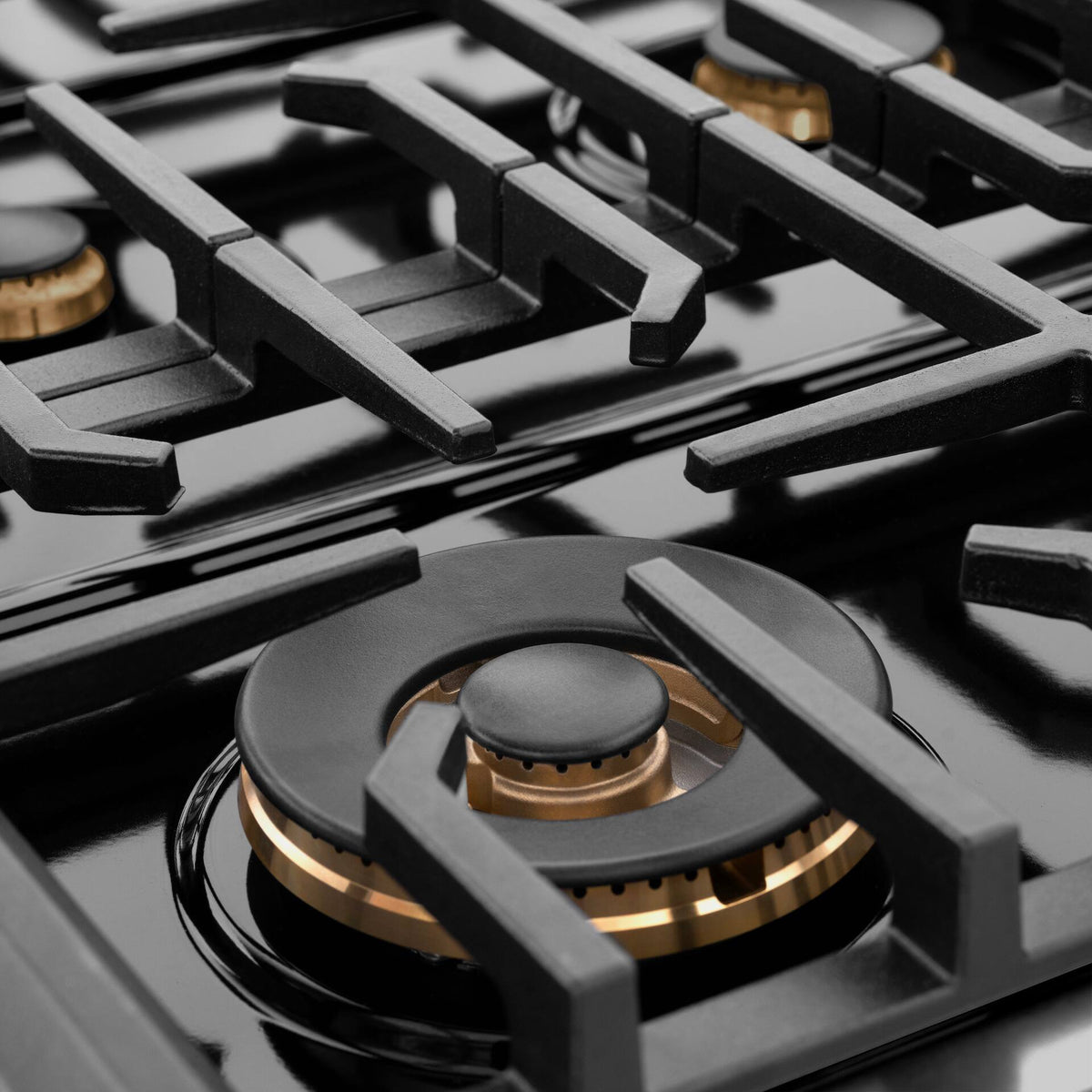 ZLINE - 36 in. Wide 6 Burner AutographParamount Rangetop with Bronze Accents (SRTBZ-36-CB) - Black Stainless Steel