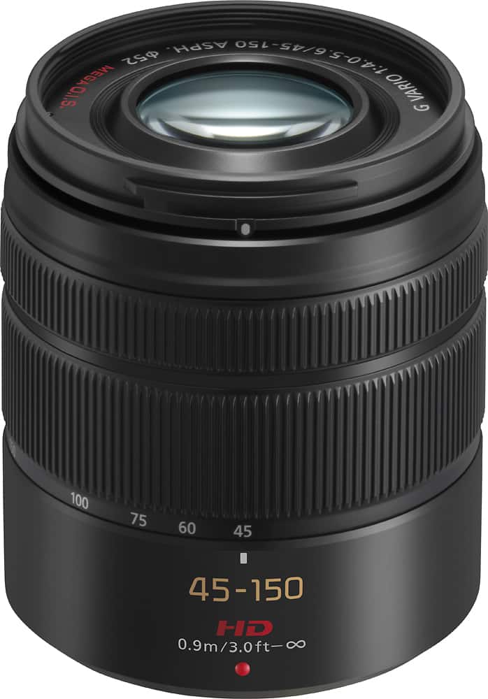 Panasonic - Lumix G Vario 45-150mm f/4.0-5.6 ASPH. Mega O.I.S. Zoom Lens, H-FS45150K - Black