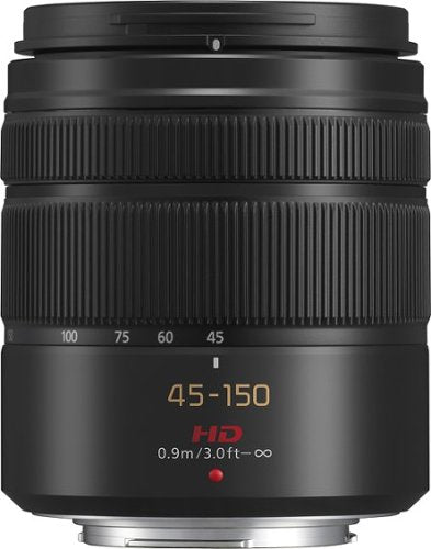 Panasonic - Lumix G Vario 45-150mm f/4.0-5.6 ASPH. Mega O.I.S. Zoom Lens, H-FS45150K - Black