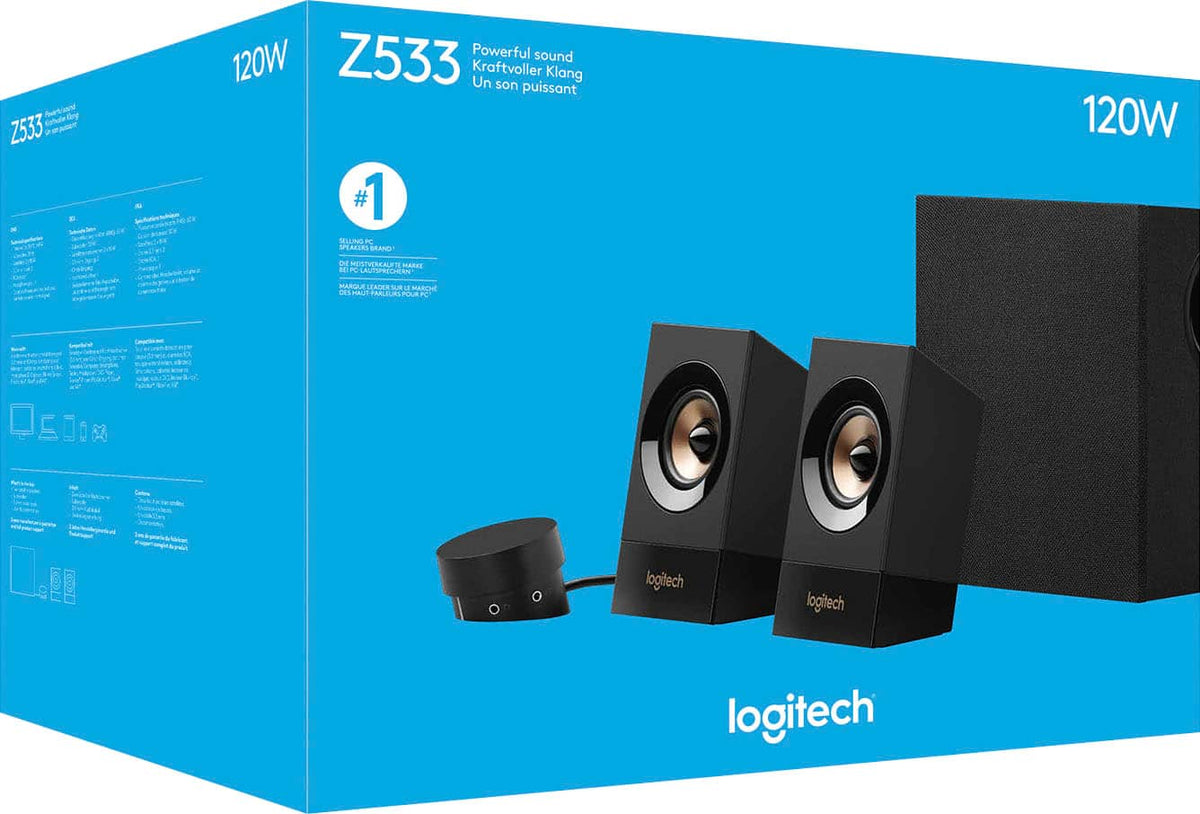 Logitech - Z533 Multimedia Speakers (3-Piece) for PC - Black