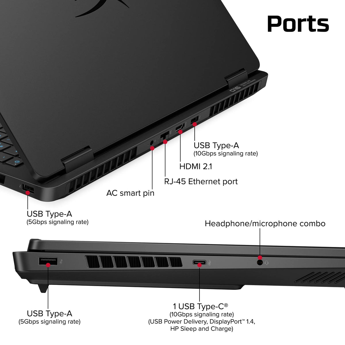 HyperX - OMEN 16" 165Hz 2.5K OLED Gaming Laptop - AMD Ryzen 9 8940HX (2025) - 16GB Memory - NVIDIA GeForce RTX 5060 - 1TB SSD - Shadow Black