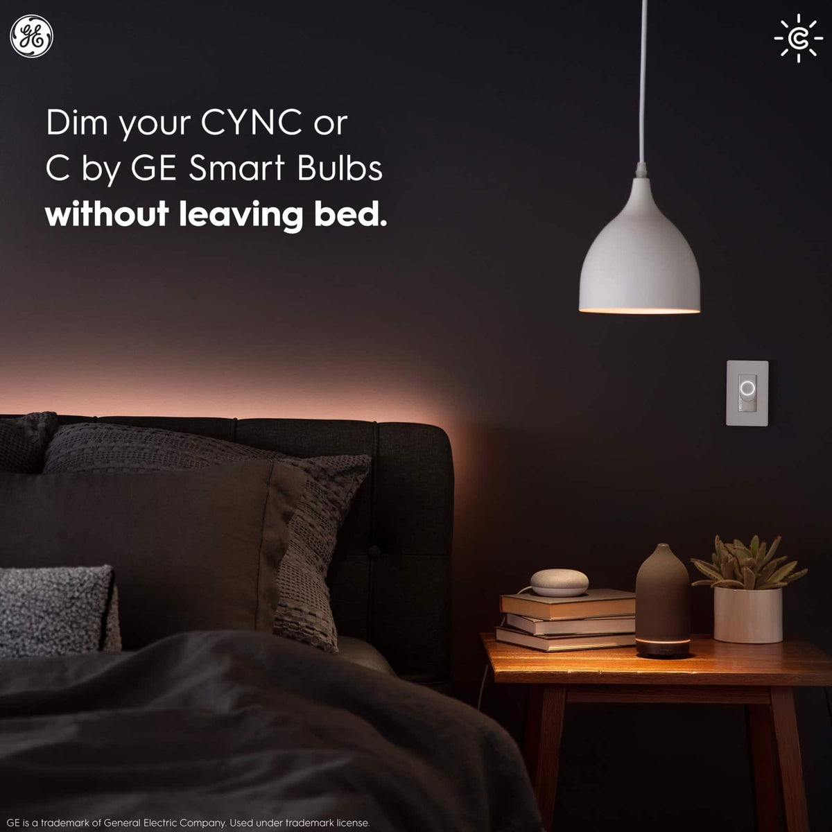 Cync - Smart Dimmer + Tones Control Switch, Wire-Free, Bluetooth - White