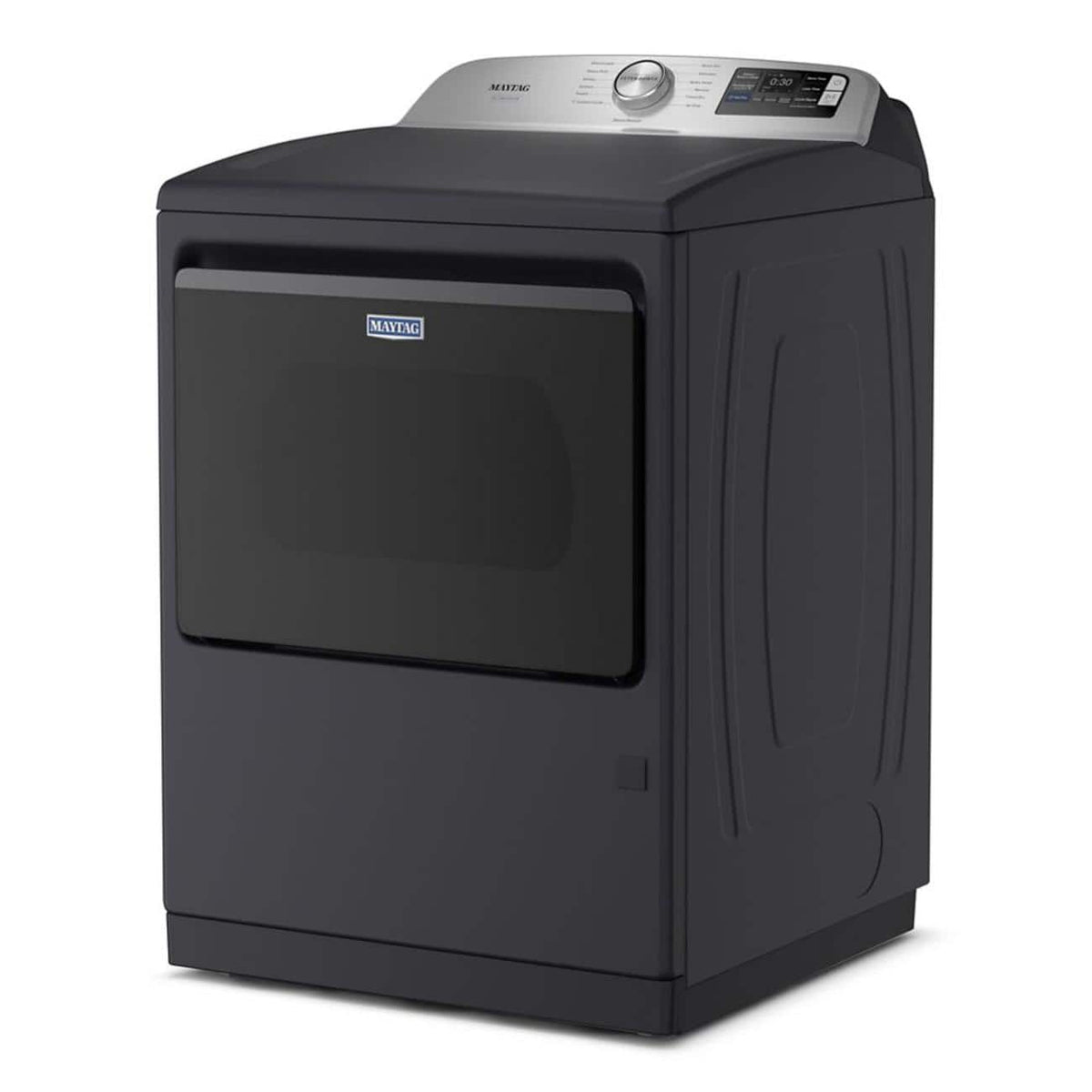Maytag - 7.4 Cu. Ft. Pet Pro Top Load Electric Dryer with Extra Power and Sanitize Cycle - Midnight Steel