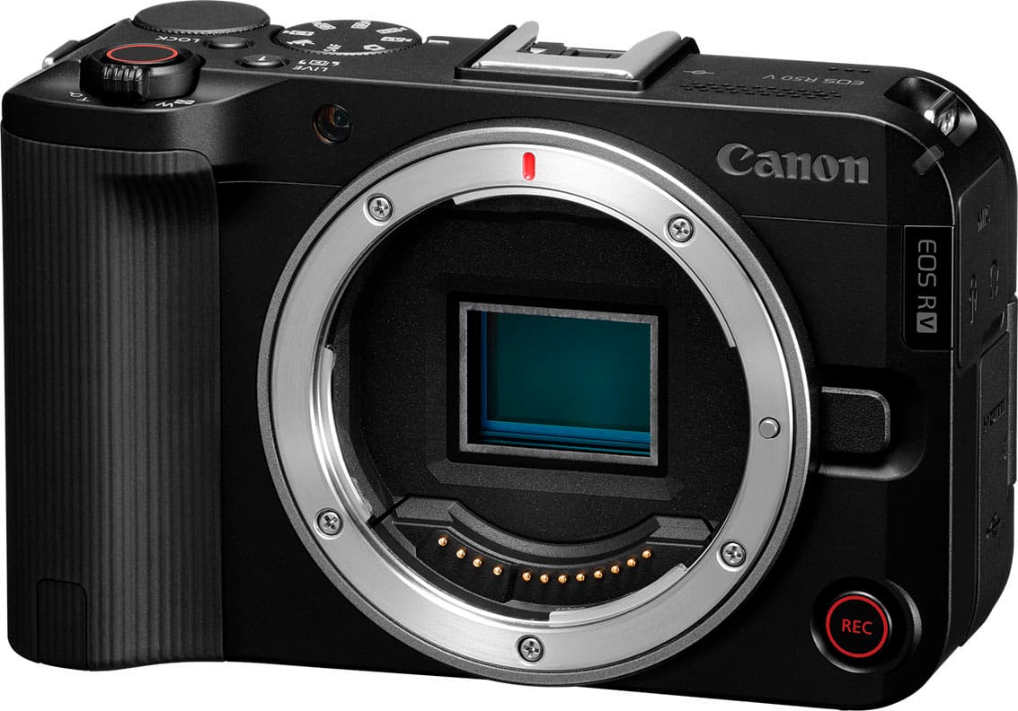 Canon - EOS R50 V 4K Video Mirrorless Camera with RF-S14-30mm F4-6.3 IS STM PZ Lens - Black