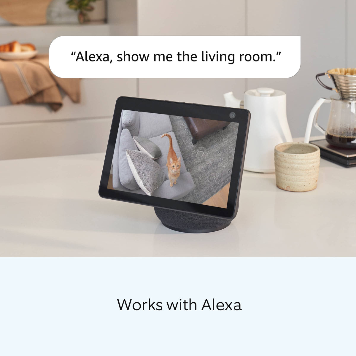 Ring - Pan-Tilt Indoor Security Cam with 360° Horizontal Pan Coverage, Live View & Two-Way Talk, and HD Video - White