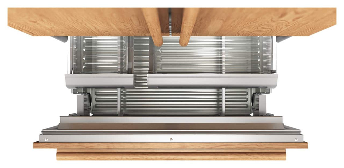 KitchenAid - 36" wide 20.8 cu. ft. Built-In Panel-Ready (not included) French Door Bottom Mount Refrigerator with Platinum Interior - Custom Panel Ready