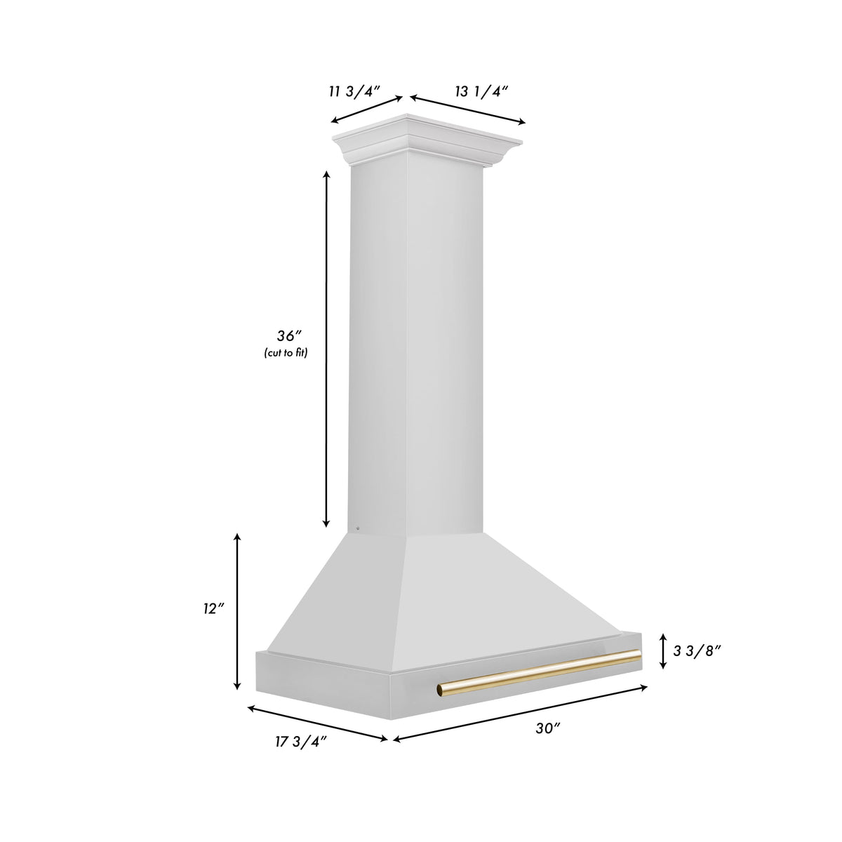 ZLINE Autograph Edition - 30 inches - Externally Vented - Wall Range Hood - Stainless Steel