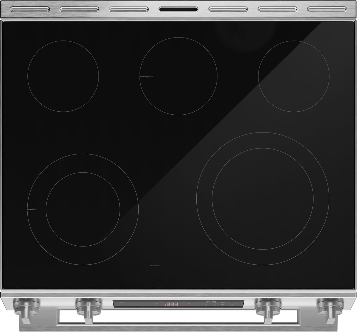 Bosch - 300 Series 30 in. Wide 5.8 Cu. Ft. Slide-In Electric Convection Range with 5 Elements - Stainless Steel