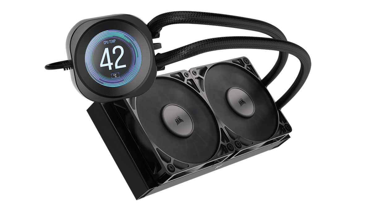 CORSAIR - NAUTILUS 240 RS LCD Liquid CPU Cooler - Black