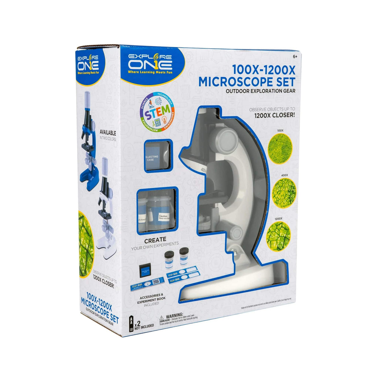 Explore One - ExploreOne 100x-1200x Microscope Set - Blue/White